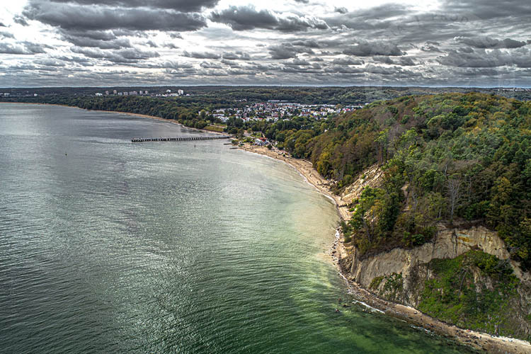 Klif Orłowo gdynia dron