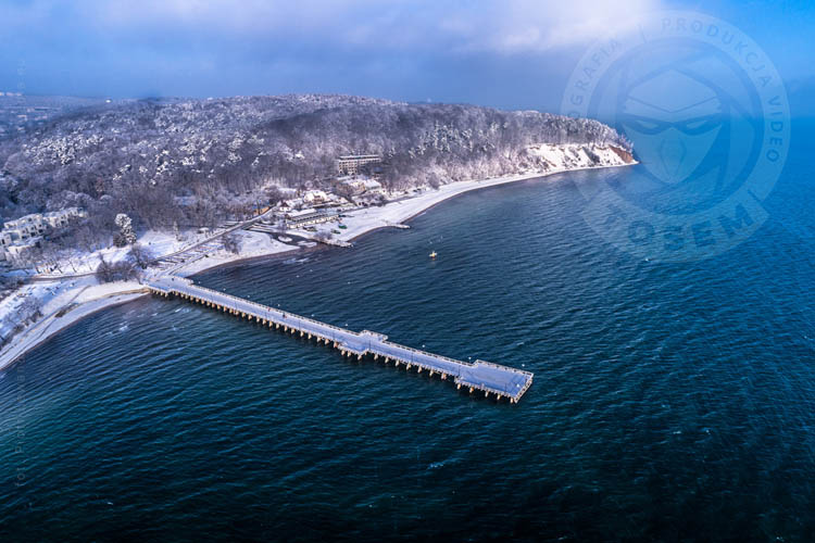 gdynia orłowo molo zima